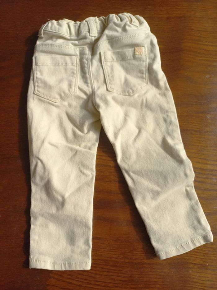 Pantalon Vertbaudet jaune pâle - photo numéro 2