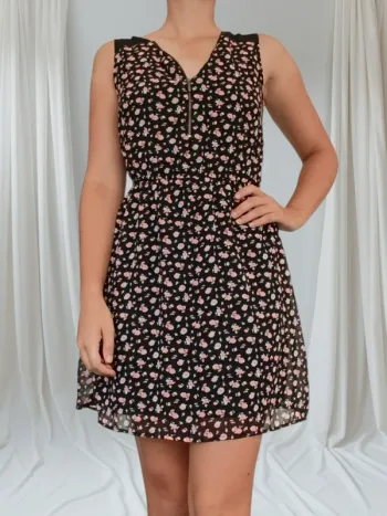 Robe a fleurs noir Jennyfer taille S