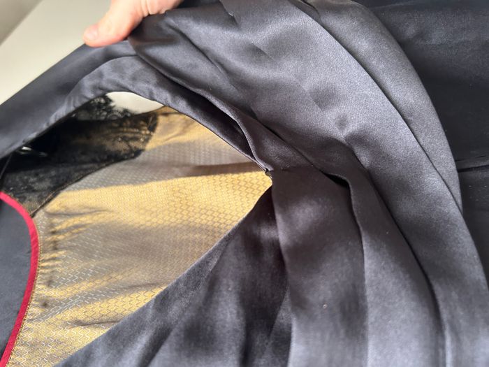 Robe doublée satinée noire - Taille XS - photo numéro 3