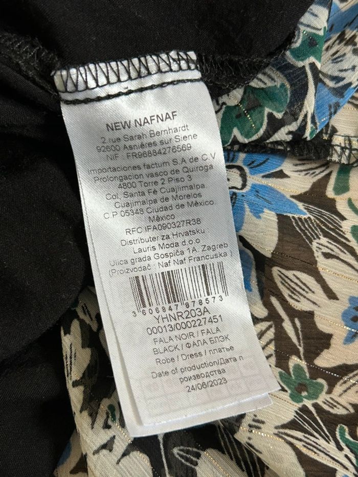 Robe imprimée fleurie à manches longues Naf Naf taille 40 jamais portée - photo numéro 16