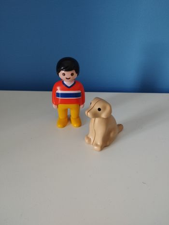 Playmobil 123  petit garçon avec chien