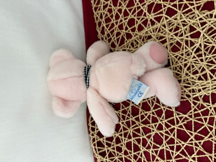 Doudou peluche ours rose NOUNOURS - photo numéro 2