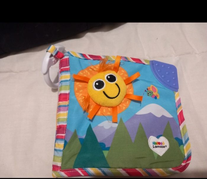 Jouets d'éveil (bâton de pluie et livre en tissus) - photo numéro 2