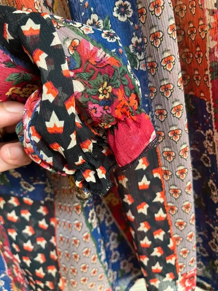 Blouse multicolore, XL -  très bon état - photo numéro 5