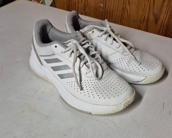 Adidas courtsmash basket de tennis blanc et argenté taille 37 1/3