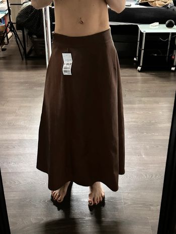 Jupe simili marron XS