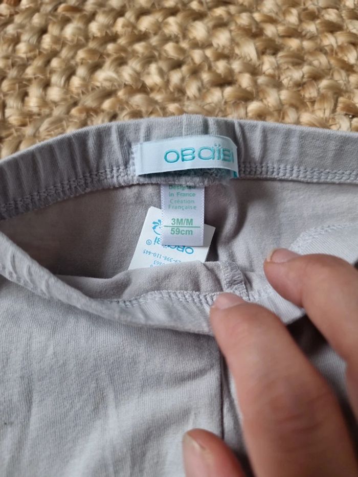 Lot de 2 leggings okaidi 3 mois - photo numéro 2