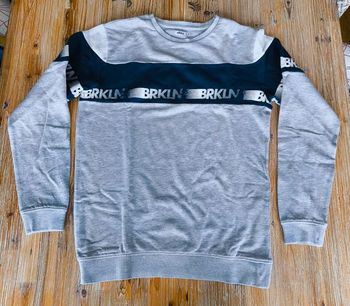 Sweat GÉMO Ado 16 ans Gris Bleu BRKLN Streetwear