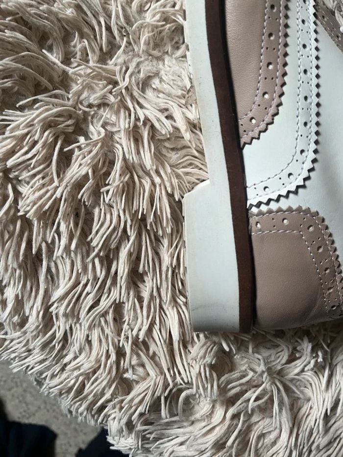 Magnifiques derbies tout cuir modèle Nathan beige et blanche 37 - photo numéro 7