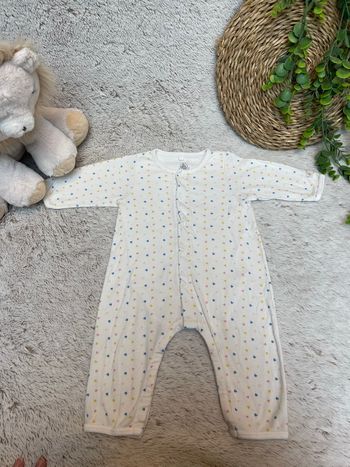 Bodyjama blanc cœur de couleur - Petit Bateau 