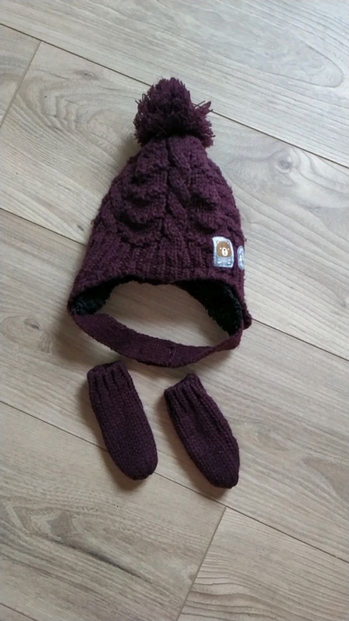 Bonnet + gants (6/12 mois)