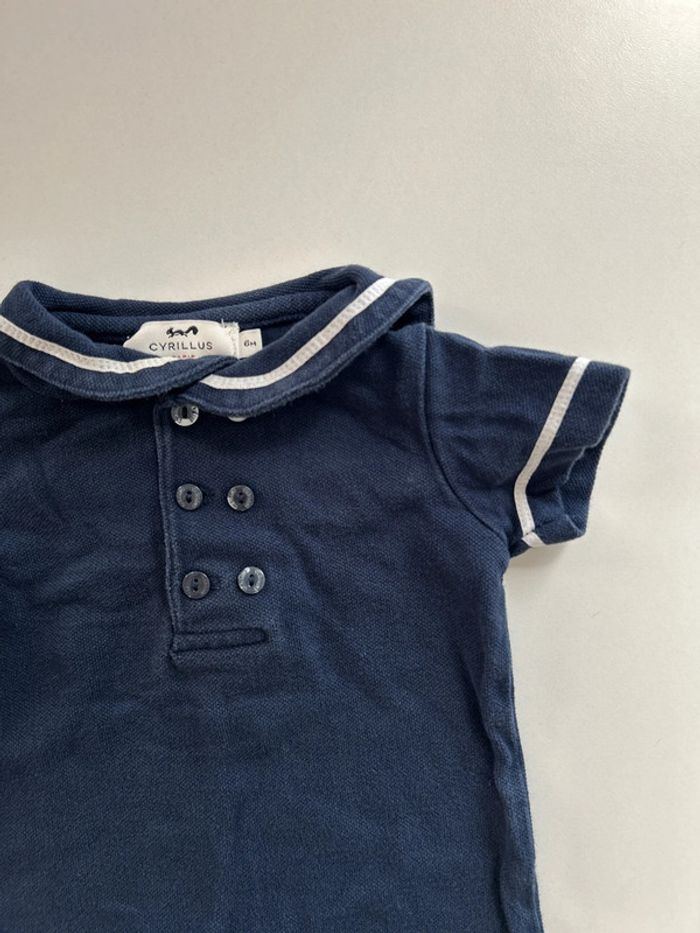 Joli ensemble grenouillère salopette combi short Cyrillus 6 mois - photo numéro 4