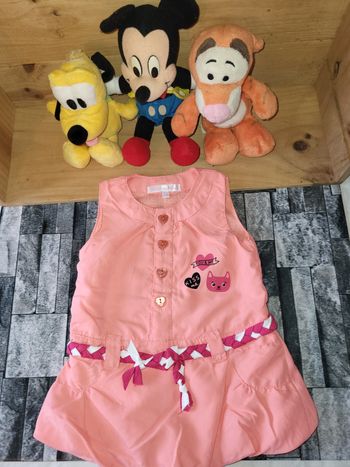 Robe d'été Grain de Blé-saumon-12mois