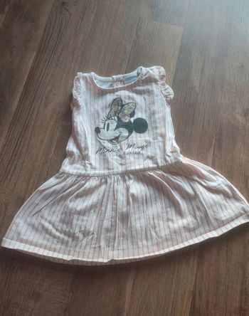 Robe rayée minnie 80cm