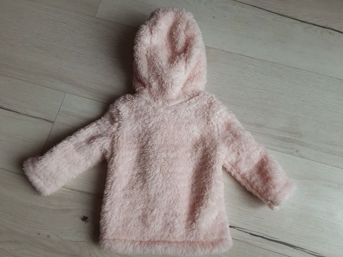 Vêtement bébé fille veste gilet moumoute chaud rose Orchestra 9 mois - photo numéro 3