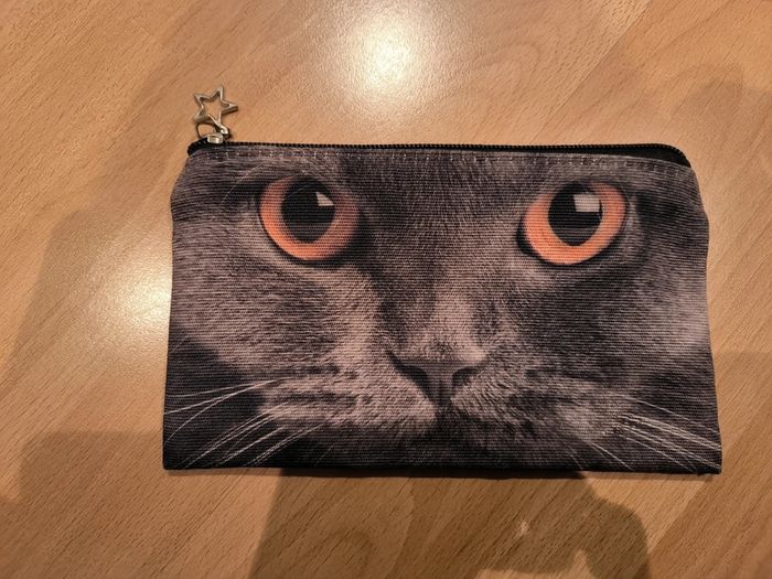 Trousse chat grise - photo numéro 2