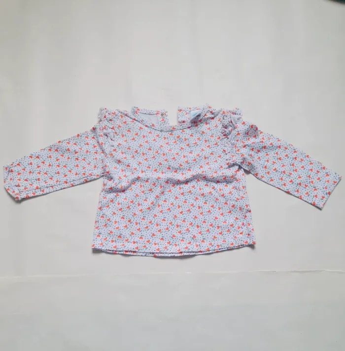 Lot 11 t-shirts manches longues fille 6 mois - photo numéro 8