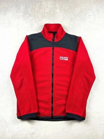 Polaire veste Windbreaker Peak Performance par Gore - Fleece neige pile rouge - XS #206