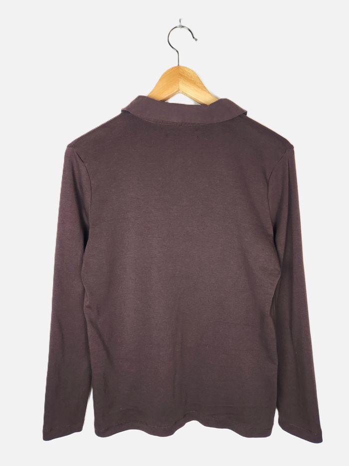 Polo Scottage Brun Manches Longues - Taille L - photo numéro 4