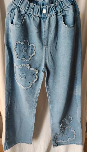 Jeans fleur 14/15ans