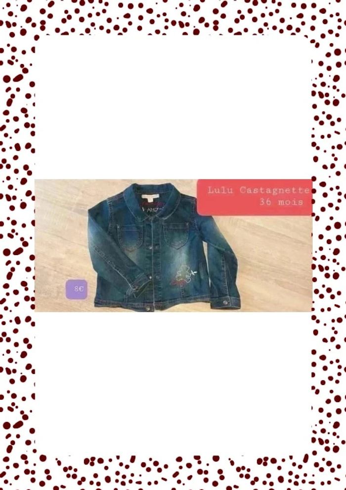 Veste en jean fille 3 ans Lulu Castagnette