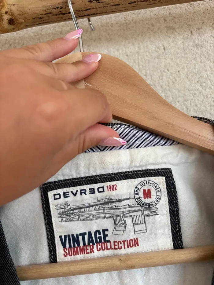 Gilet de costume en jean devred taille M - photo numéro 2