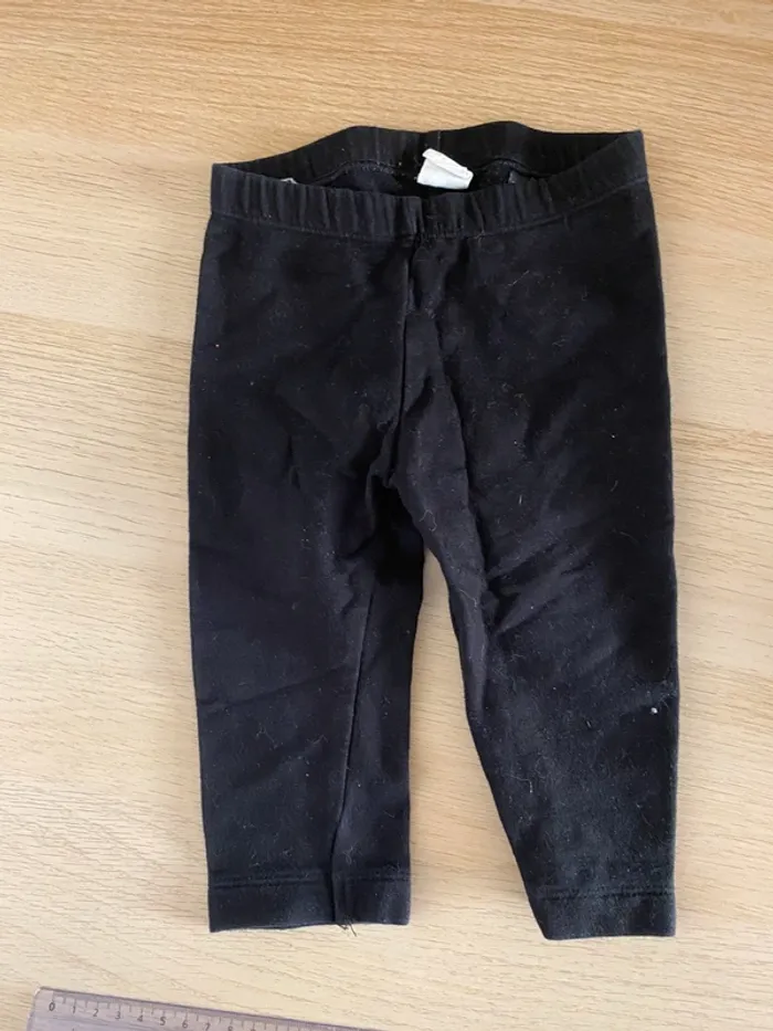 Pantalon jean legging bleu noir jacadi Paris 12 mois 74 cm beige fille bébé - photo numéro 4