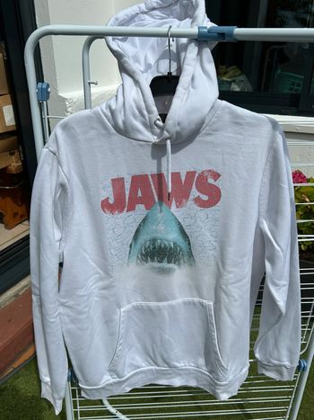 Sweat-shirt à capuche blanc JAWS taille XL Les dents de la mer