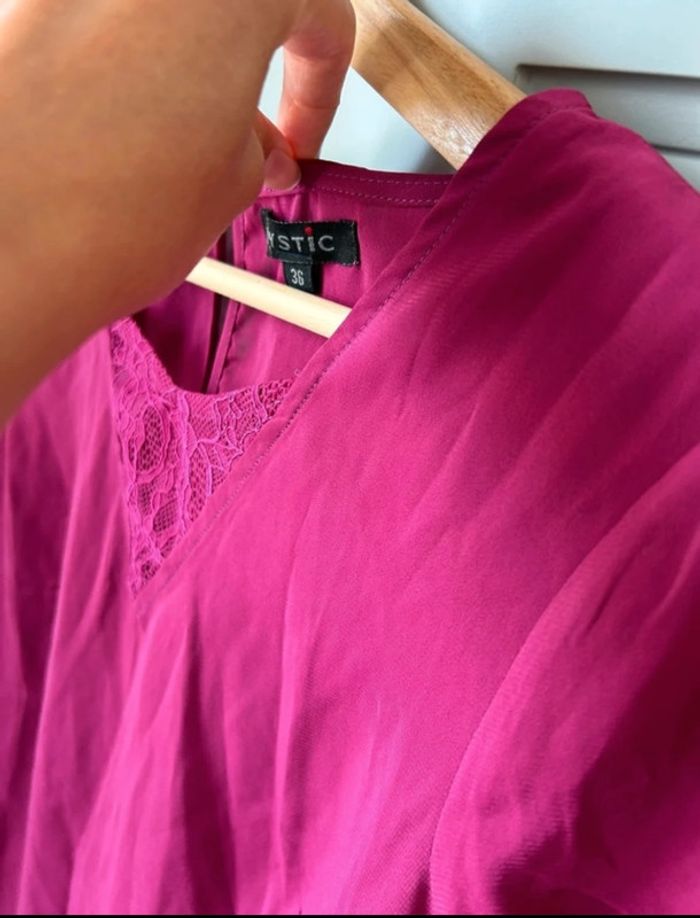 Blouse dentelle manches courtes - photo numéro 2