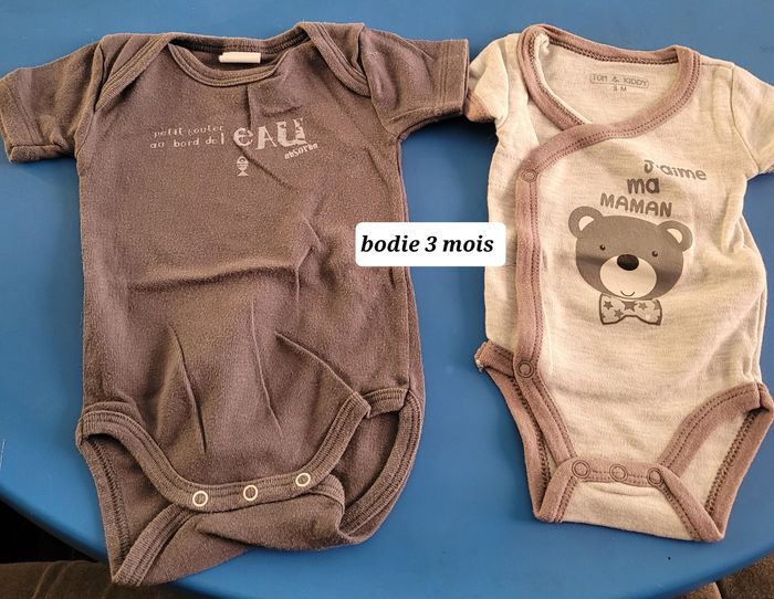 2  bodies manches courte absorba et tom et kiddy