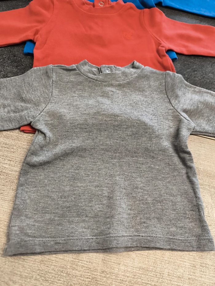 Lot de 3 sous pull col roulé garçon 3 mois Orchestra - photo numéro 2
