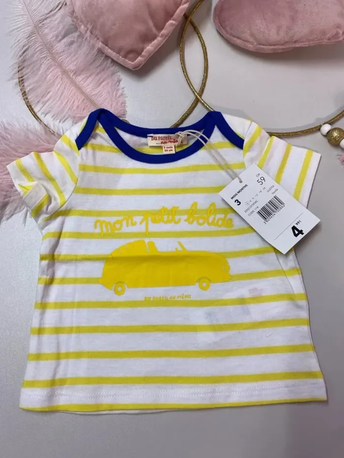 T-shirt bébé garçon (neuf) - Taille 3 mois - photo numéro 2