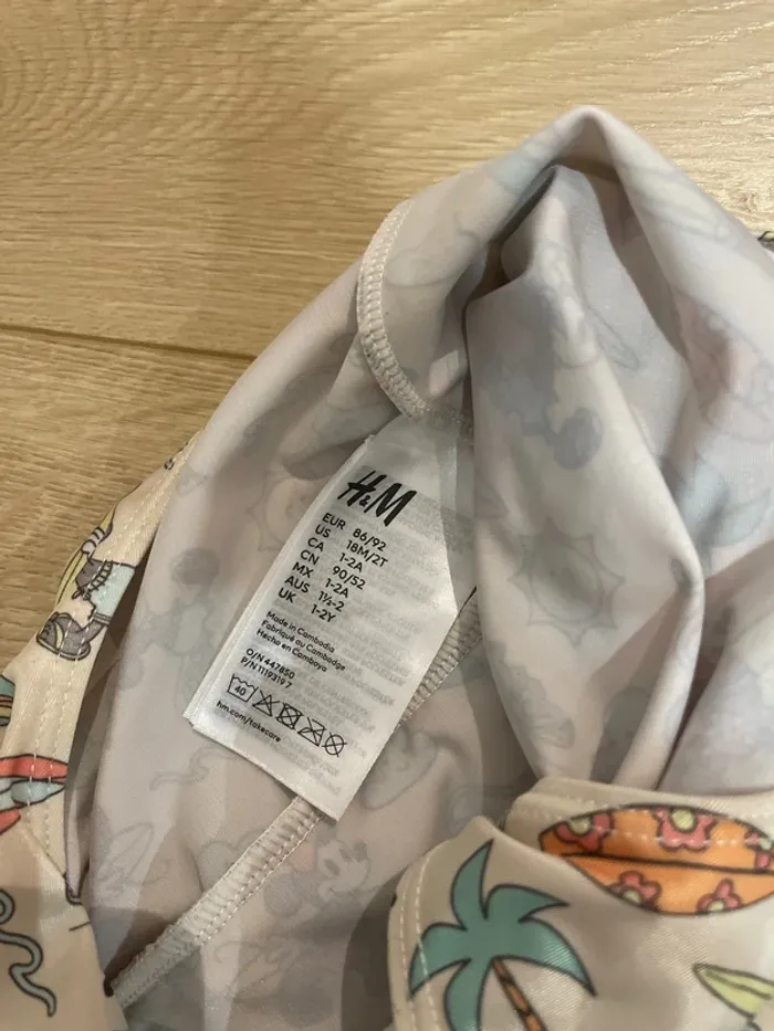 Maillot de pain 1 pièce Minnie Mickey H&M 86/92cm - photo numéro 3