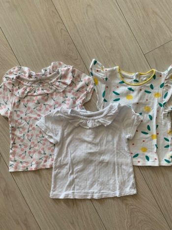 Lot 3 tee-shirts 12 mois obaibi