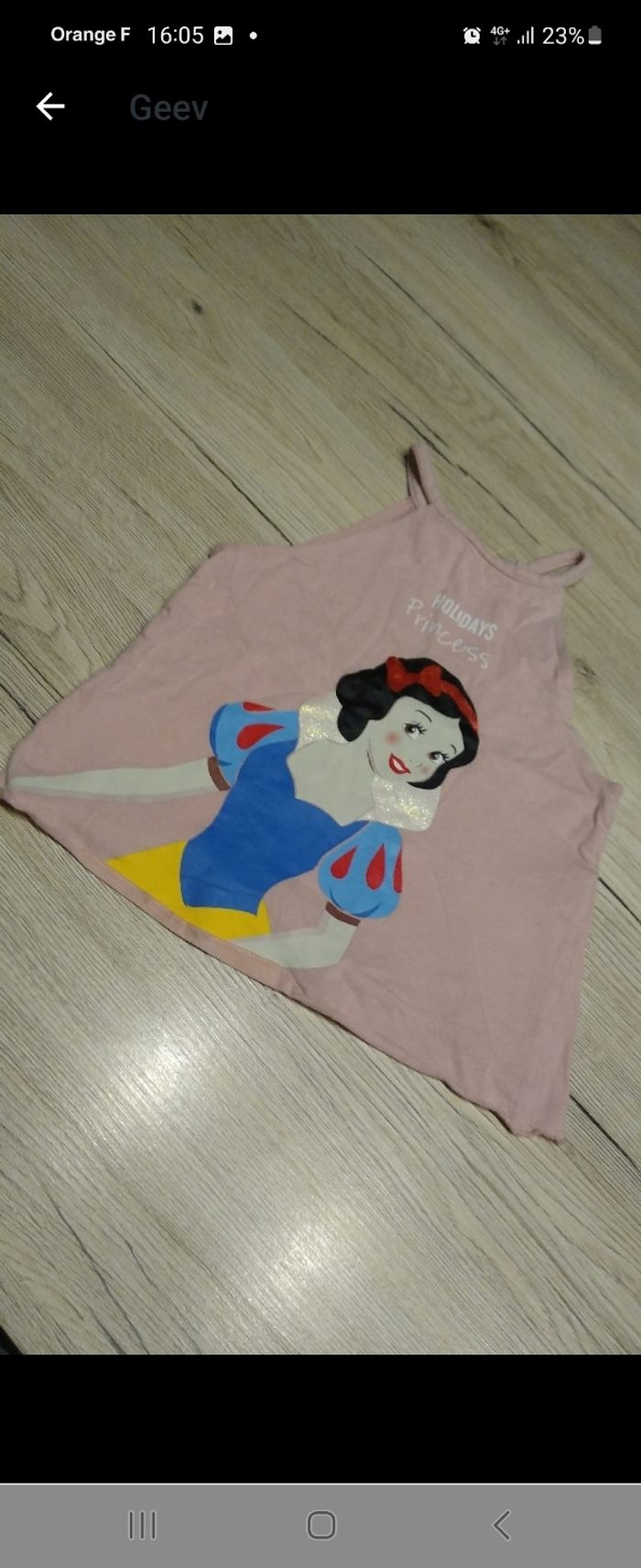 Lots de deux t shirts fille disney - photo numéro 2