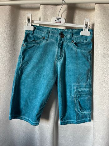 Short cargo bleu vert délavé 8 ans Orchestra 