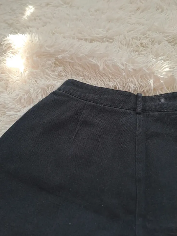 Short jean noir taille haute oversize - Taille S - Shein - très bon état - photo numéro 5