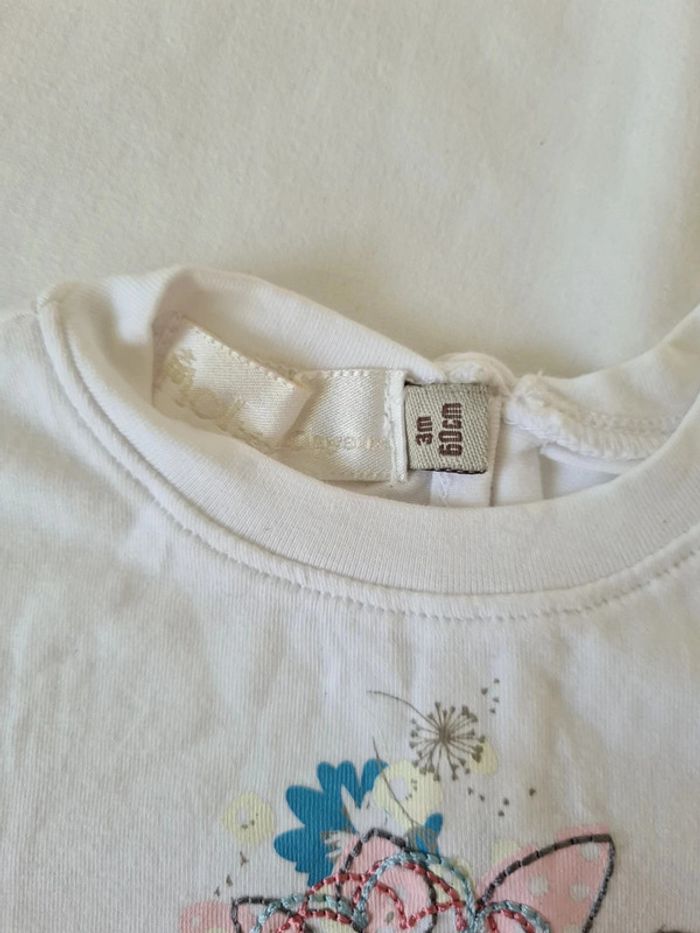 T shirt manches courtes Clayeux 3 mois - photo numéro 3