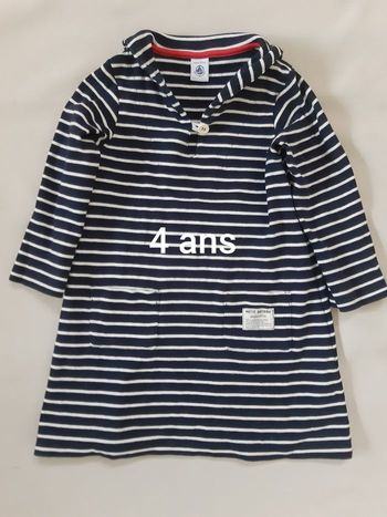 Robe marinière manches longues Petit Bateau - 4 ans