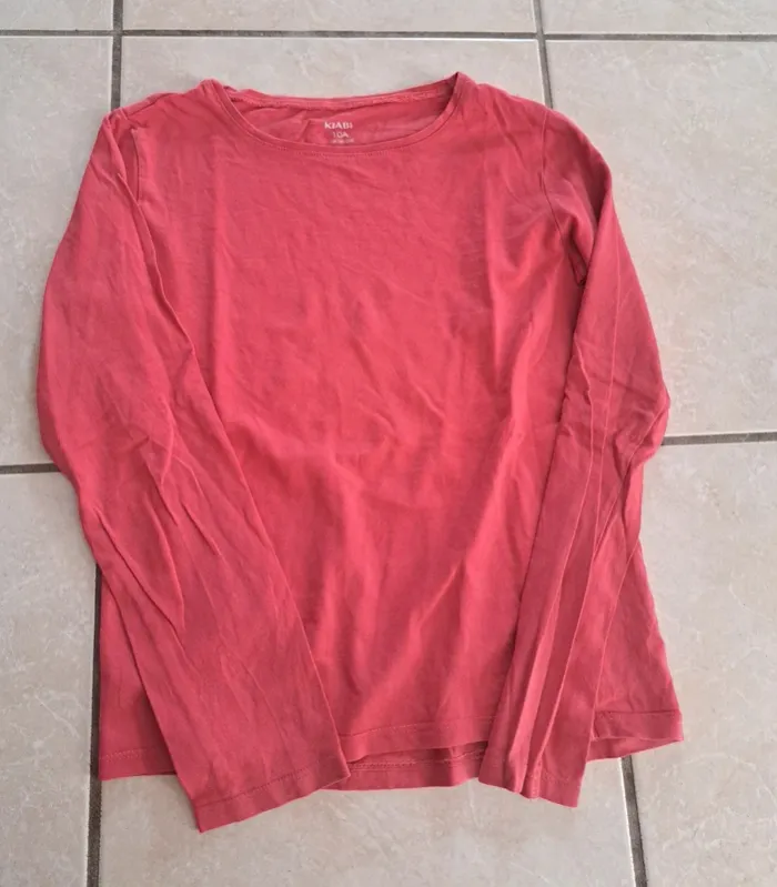 Tee shirt manches longues rose 10 ans 👧 Kiabi