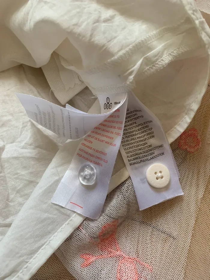 Jupe blanche crème été fête fille 5 ans - photo numéro 5