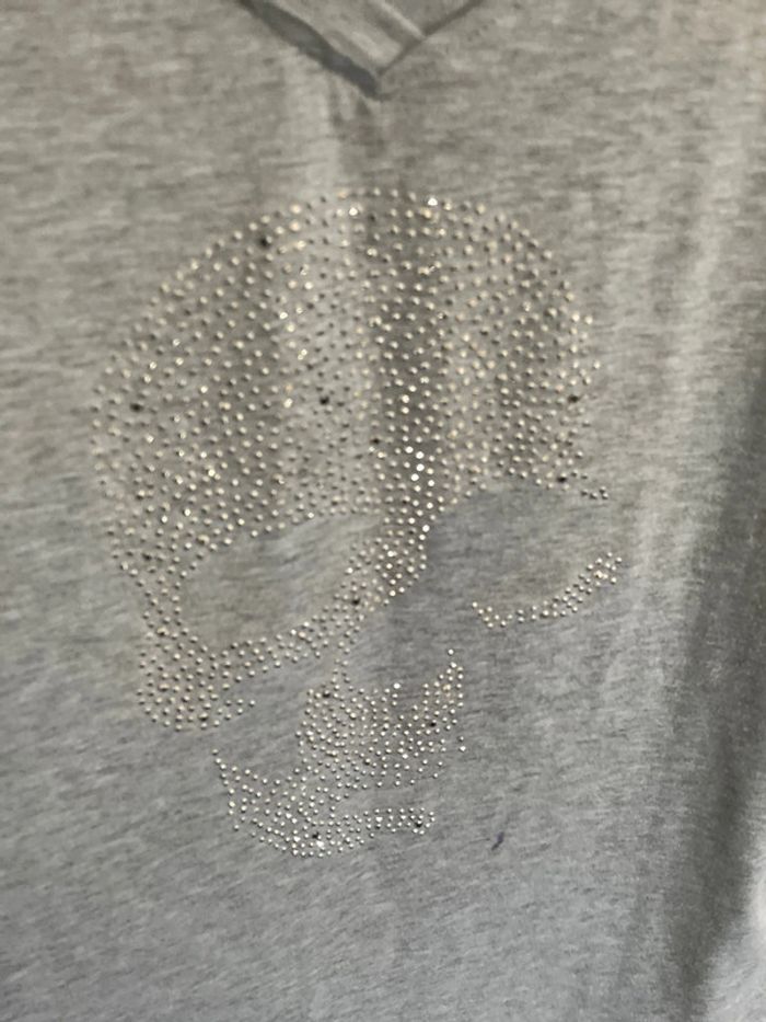 T-shirt strass tête de mort L/XL - photo numéro 3