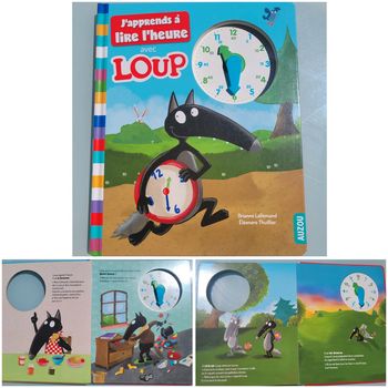 Livre grand format 🕑 J'apprends à lire l'heure avec Loup 🕜