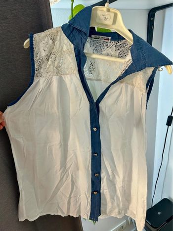 Blouse / chemise dentelle manche courte femme taille M/L