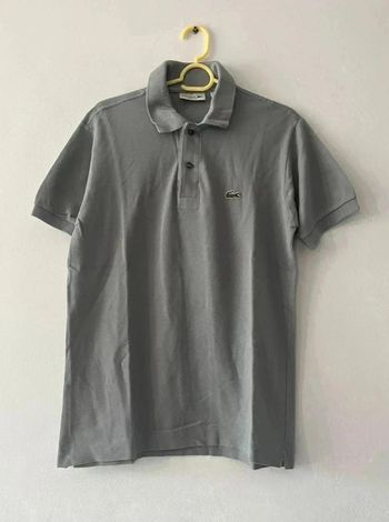 Polo homme manches courtes – gris uni – Lacoste – Taille XS