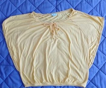 Tee shirt jaune manche raglante