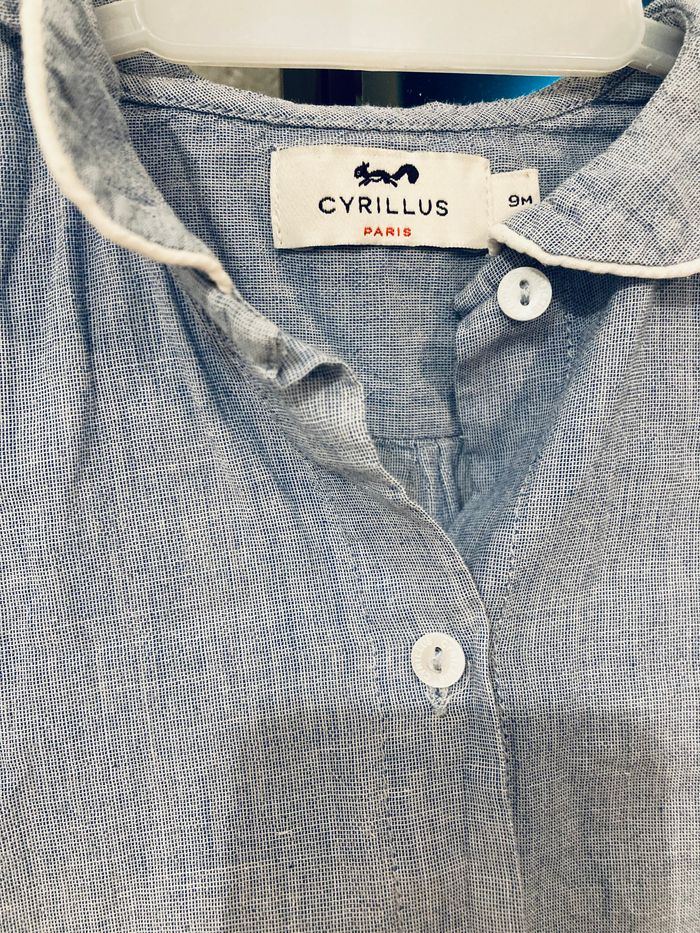 Chemise coton style jean cyrillus 9 mois - photo numéro 4