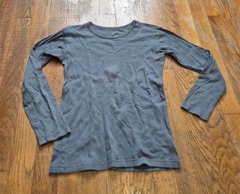 Tshirt manches longues garcon gris uni tex taille 8 ans