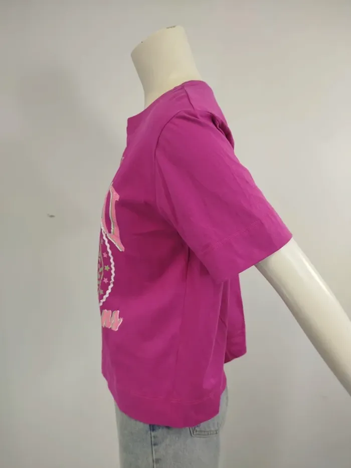 Tshirt fushia taille 38 - CMT - Basket 90's Miami Champions Florida Vintage effet - A985 - photo numéro 4