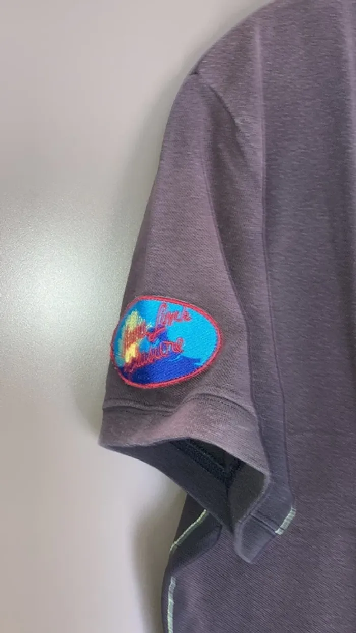 Polo homme manches courtes gris xl Teddy Smith à motifs cousus - photo numéro 3